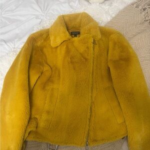 Topshop Yellow Teddy Jacket
